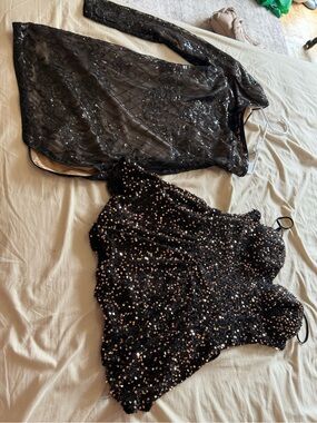 Black sequin dresses
